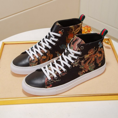 Gucci 2020 Mens Leather Sneakers - 구찌  2020 남성용 레더 스니커즈 GUCS0864,Size(240 - 270),블랙