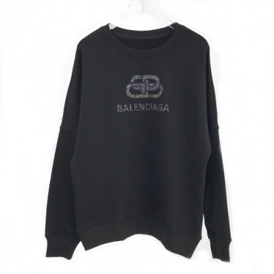 [발렌시아가]Balenciaga 2020 Mens Logo Crew-neck Cotton Tshirts - 발렌시아가 2020 남성 로고 크루넥 코튼 맨투맨 Bal0515x.Size(s - 2xl).블랙