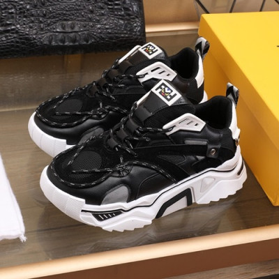 Fendi 2020 Mens Leather Sneakers - 펜디 2020 남성용 레더 스니커즈 FENS0297,Size(240 - 270).블랙
