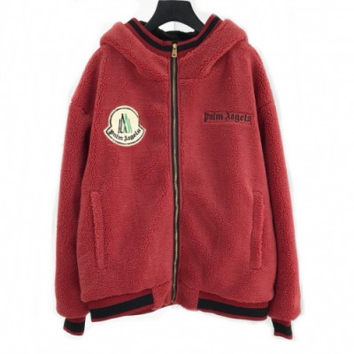 [팜 엔젤스]Palm Angels 2020 Mm/Wm Logo Flannel Hoodie - 팜 엔젤스 2020 남자 로고 플란넬 후디 Pam0115x.Size(m - 3xl).레드