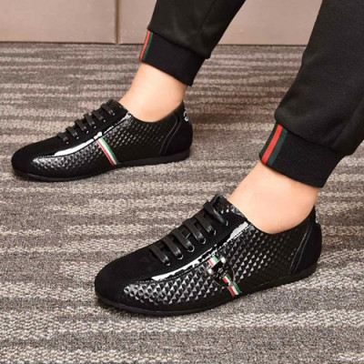 Dolce&Gabbana 2020 Mens Leather Sneakers  - 돌체앤가바나 2020 남성용 레더 스니커즈 DGS0174,Size(240 - 270),블랙