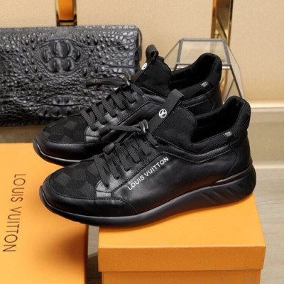 Louis Vuitton 2020 Mens Leather Sneakers - 루이비통 2020 남성용 레더 스니커즈 LOUS0820,Size(240 - 270).블랙