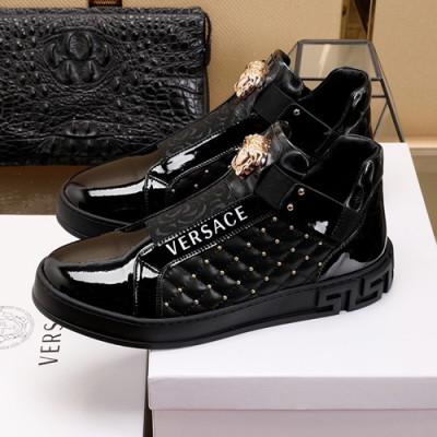 Versace 2020 Mens Leather Sneakers - 베르사체 2020 남성용 레더 스니커즈 VERS0427,Size (240 - 270).블랙