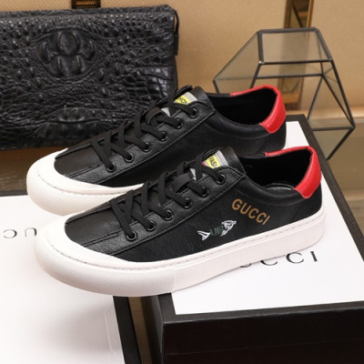 Gucci 2020 Mens Leather Sneakers - 구찌  2020 남성용 레더 스니커즈 GUCS0887,Size(240 - 270),블랙