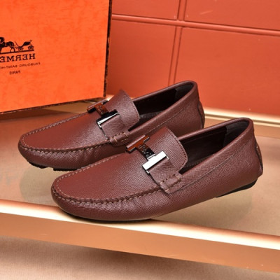 Hermes 2020 Mens Leather Loafer - 에르메스 2020 남성용 레더 로퍼 HERS0298,Size(240 - 280).브라운