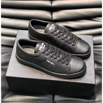 Armani 2023 Mens Leather Sneakers  - 알마니 2023 남성용 레더 스니커즈 ARMS0233,Size(240 - 275).블랙