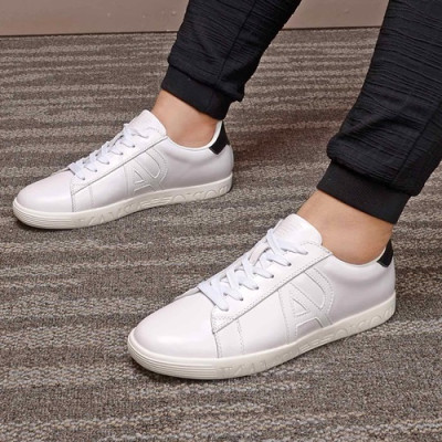 Armani 2020 Mens Leather Sneakers  - 알마니 2020 남성용 레더 스니커즈 ARMS0234,Size(240 - 270).화이트