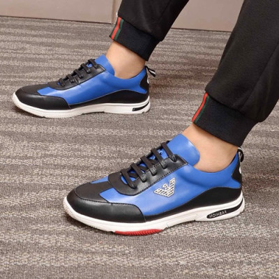 Armani 2020 Mens Leather Sneakers  - 알마니 2020 남성용 레더 스니커즈 ARMS0238,Size(240 - 270).블루