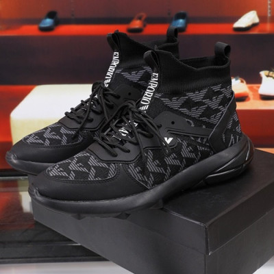 Armani 2020 Mens Knit Boots Sneakers  - 알마니 2020 남성용 니트 부츠 스니커즈 ARMS0241,Size(240 - 270).블랙