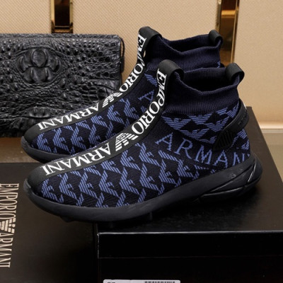 Armani 2020 Mens Knit Boots - 알마니 2020 남성용 니트 부츠 ARMS0244,Size(240 - 270).블루