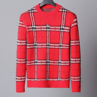 [버버리]Burberry 2020 Mm/Wm Vintage Crew-neck Wool Sweaters - 버버리 2020 남자 빈티지 크루넥 울 스웨터 Bur02173x.Size(m - 3xl).레드