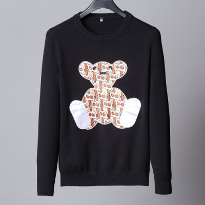 [버버리]Burberry 2020 Mm/Wm Teddy Bear Crew-neck Wool Sweaters - 버버리 2020 남자 테디 베어 크루넥 울 스웨터 Bur02174x.Size(m - 3xl).블랙