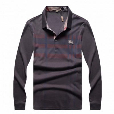 [버버리]Burberry 2020 Mens Logo Casual Cotton Polo Tshirts - 버버리 2020 남성 로고 캐쥬얼 코튼 폴로 맨투맨 Bur02178x.Size(m - 3xl).그레이