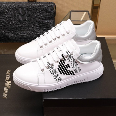 Armani 2020 Mens Leather Sneakers  - 알마니 2020 남성용 레더 스니커즈 ARMS0249,Size(240 - 270).화이트