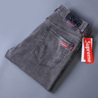 [슈프림]Supreme 2020 Mens Logo Denim Jeans - 슈프림 2020 남성 로고 데님 청바지 Sup0093x.Size(29 - 42).그레이