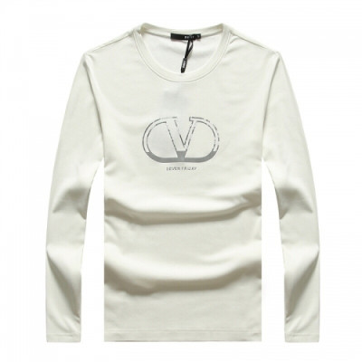 [발렌티노]Valentino 2020 Mm/Wm V Logo Cotton Tshirts - 발렌티노 2020 남자 V 로고 코튼 맨투맨 Val0352x.Size(m - 3xl).화이트