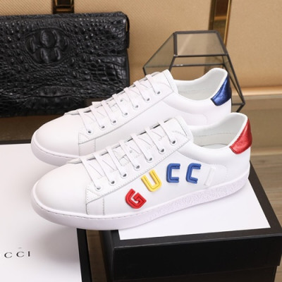 Gucci 2020 Mens Leather Sneakers - 구찌 2020 남성용 레더 스니커즈 GUCS0920,Size(240 - 270),화이트
