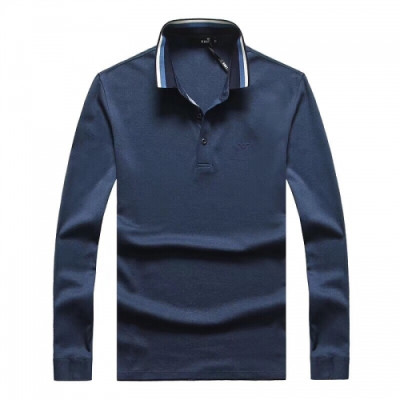 [알마니]Armani 2020 Mens Business Cotton Polo Tshirts - 알마니 2020 남성 비지니스 코튼 폴로 긴팔티 Arm0601x.Size(m - 3xl).블루