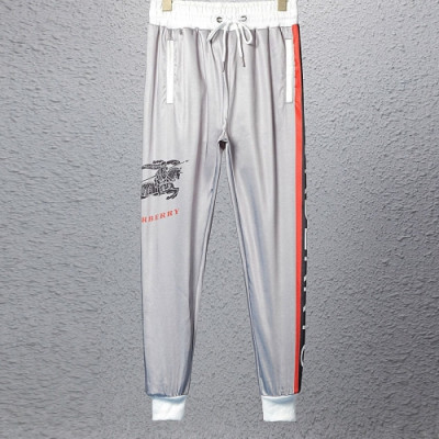 [버버리]Burberry 2020 Mens Logo Casual Cotton Training Pants - 버버리 2020 남성 로고 캐쥬얼 코튼 트레이닝 팬츠 Bur02220x.Size(m - 3xl ).그레이