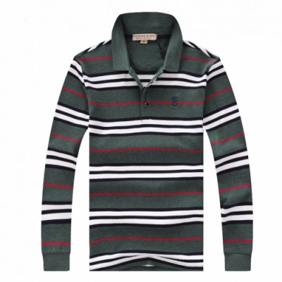 [버버리]Burberry 2020 Mens Logo Casual Cotton Polo Tshirts - 버버리 2020 남성 로고 캐쥬얼 코튼 폴로 맨투맨 Bur02227x.Size(m - 3xl).그린