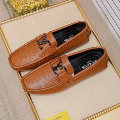 Louis Vuitton 2020 Mens Leather Loafer - 루이비통 2020 남성용 레더 로퍼 LOUS0890,Size(240 - 270).오렌지브라운