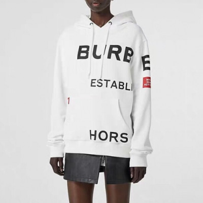 [버버리]Burberry 2020 Mm/Wm Logo Casual Cotton Hoodie - 버버리 2020 남자 로고 캐쥬얼 코튼 후디 Bur02247x.Size(s - xl).화이트