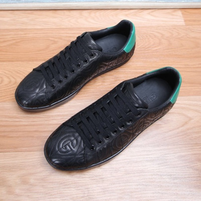 Gucci 2020 Mens Leather Sneakers - 구찌  2020 남성용 레더 스니커즈 GUCS0975,Size(240 - 270),블랙