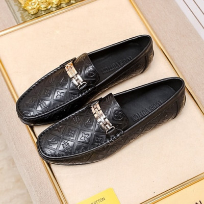 Louis Vuitton 2020 Mens Leather Loafer - 루이비통 2020 남성용 레더 로퍼 LOUS0906,Size(240 - 270).블랙