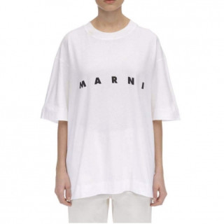 [마르니]Marni 2020 Mm/Wm Basic Logo Cotton Short Sleeved Tshirts - 마르니 2020 남자 베이직 로고 코튼 반팔티 Mar001x.Size(s - l).화이트
