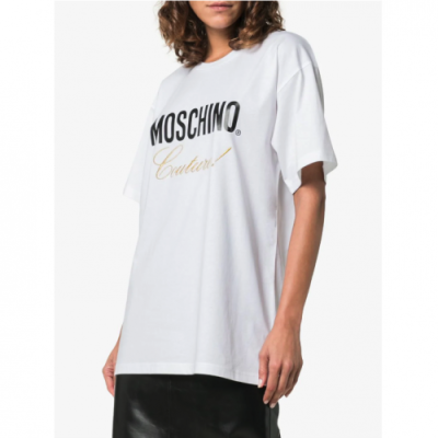 [모스키노]Moschino 2020 Mm/Wm Logo Cotton Short Sleeved Tshirts - 모스키노 2020 남자 로고 코튼 반팔티 Mos0079x.Size(xxs - s).화이트