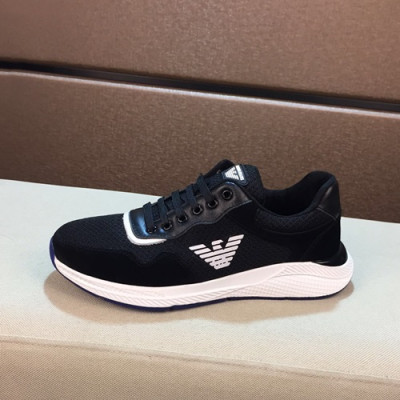 Armani 2020 Mens Leather Sneakers  - 알마니 2020 남성용 레더 스니커즈 ARMS0278,Size(240 - 270).블랙