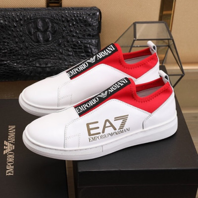 Armani 2020 Mens Leather Sneakers  - 알마니 2020 남성용 레더 스니커즈 ARMS0288,Size(240 - 270).화이트