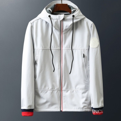 [몽클레어]Moncler 2020 Mens Logo Casual Jackets - 몽클레어 2020 남성 로고 캐쥬얼 기모자켓 Moc01537x.Size(m - 2xl).화이트