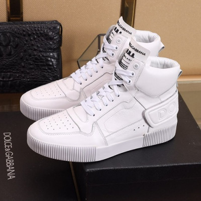Dolce&Gabbana 2020 Mens Leather Sneakers  - 돌체앤가바나 2020 남성용 레더 스니커즈 DGS0179,Size(240 - 270),화이트