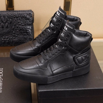 Dolce&Gabbana 2020 Mens Leather Sneakers  - 돌체앤가바나 2020 남성용 레더 스니커즈 DGS0180,Size(240 - 270),블랙