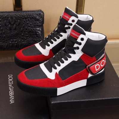 Dolce&Gabbana 2020 Mens Leather Sneakers  - 돌체앤가바나 2020 남성용 레더 스니커즈 DGS0181,Size(240 - 270),블랙
