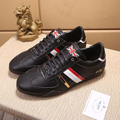Prada 2020 Mens Leather Sneakers - 프라다 2020 남성용 레더 스니커즈,PRAS0339,Size(240 - 270).블랙