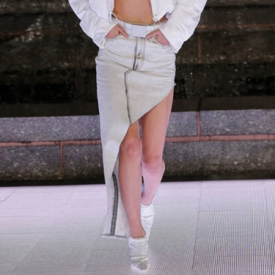 [알렉산더왕]Alexander wang 2020 Womens Modern Denim Long Skirts - 알렉산더왕 2020 여성 모던 데님 스커트 Ale0077x.Size(s - l).그레이
