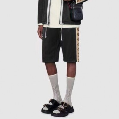 [구찌]Gucci 2020 Mens Initial Logo Casual Half Pants - 구찌 2020 남성 이니셜 로고 캐쥬얼 반바지 Guc02345x.Size(xs - l).블랙