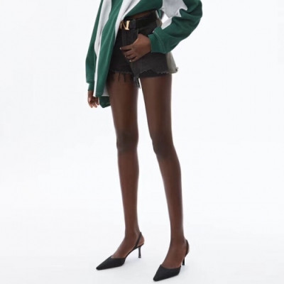 [알렉산더왕]Alexander wang 2020 Womens Modern Denim Short Trousers - 알렉산더왕 2020 여성 모던 데님 반바지 Ale0079x.Size(25 - 30).블랙