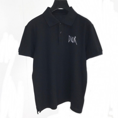 [디올]Dior 2020 Mens Logo Polo Cotton Short Sleeved Tshirts - 디올 2020 남성 로고 폴로 코튼 반팔티 Dio0577x.Size(m - 2xl).블랙