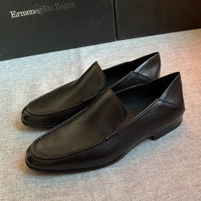 Ermenegildo Zegna  2020 Mens Leather Loafer - 에르메넬질도 제냐 2020 남성용 레더 로퍼 ZEGS0030.Size(245 - 275).블랙