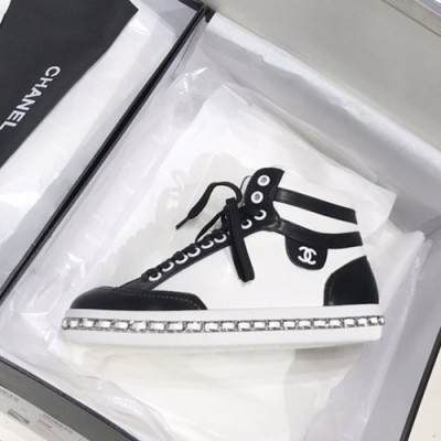 Chanel 2020 Ladies Leather Sneakers - 샤넬 2020  여성용 레더 스니커즈 CHAS0446.Size(225 - 250).화이트