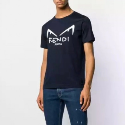 [펜디]Fendi 2020 Mens Logo Casual Eyes Fall Short Sleeved Tshirts - 펜디 2020 남성 로고 캐쥬얼 몬스터 반팔티 Fen0612x.Size(s - 3xl).네이비