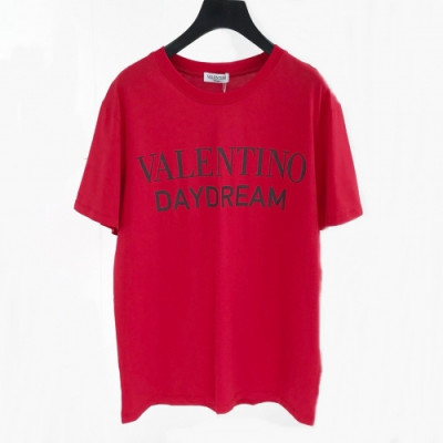 [발렌티노]Valentino 2020 Mens Logo Crew-neck Short Sleeved Tshirts - 발렌티노 2020 남성 로고 크루넥 반팔티 Val0363x.Size(s - xl).레드