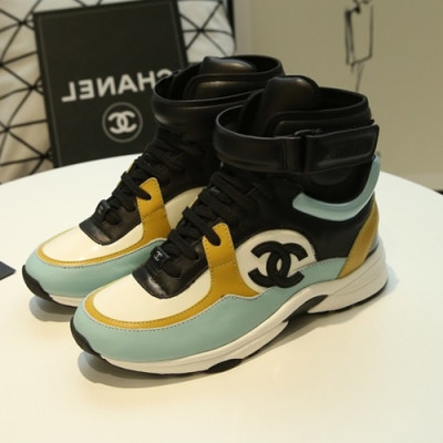 Chanel 2020 Mm / Wm Leather Sneakers  - 샤넬 2020 남여공용 레더 스니커즈 CHAS0452,Size(225 - 275).연블루블랙