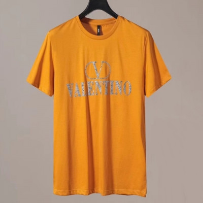 [발렌티노]Valentino 2020 Mens Logo Crew-neck Short Sleeved Tshirts - 발렌티노 2020 남성 로고 크루넥 반팔티 Val0370x.Size(m - 4xl).오렌지