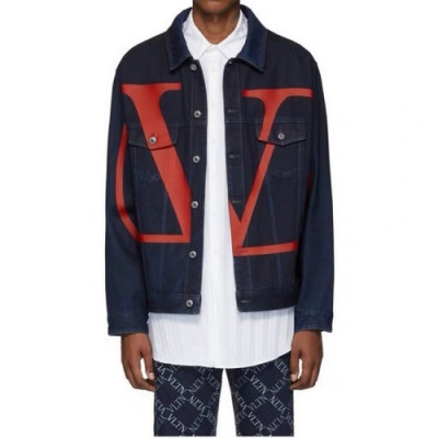 [발렌티노]Valentino 2020 Mens Mordern Logo Denim Jackets - 발렌티노 2020 남성 모던 로고 데님 자켓 Val0371x.Size(m - 2xl).블루