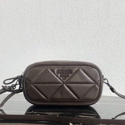 Prada 2020 Spectrum Leather Shoulder Bag  ,19CM - 프라다 2020 스펙트럼 레더  숄더백 ,1DH046-2,19CM,다크브라운