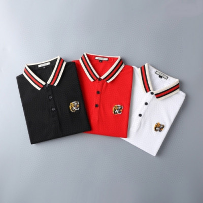 [매장판]Gucci 2020 Mens Logo Cotton Short Sleeved Polo Tshirts - 구찌 2020 남성 로고 코튼 폴로 반팔티 Guc02367x.Size(m - 3xl).3컬러(블랙/레드/화이트)